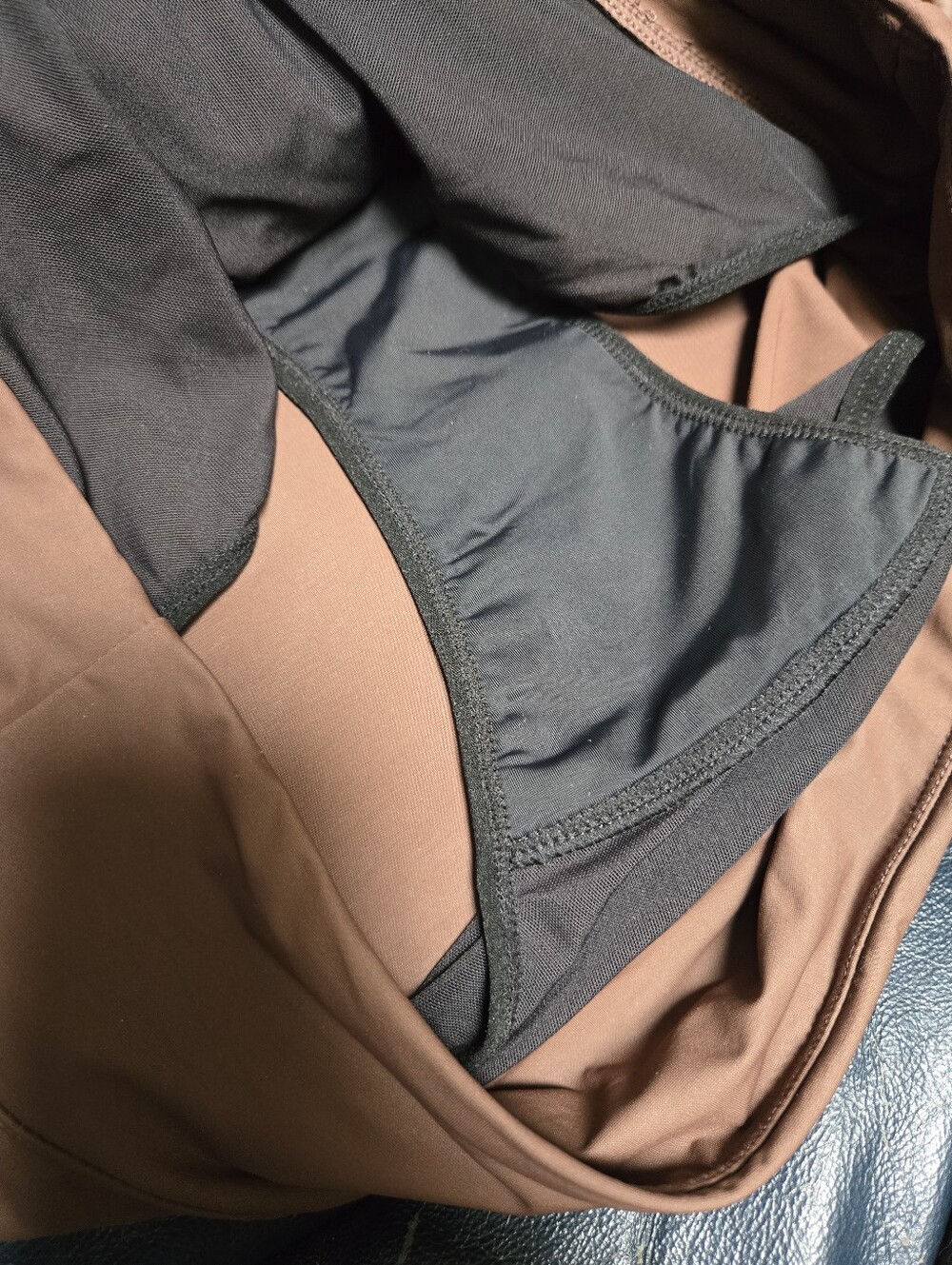 knix Leakproof Sculpt Swim Short in Espresso Brown - Picture 5 of 7